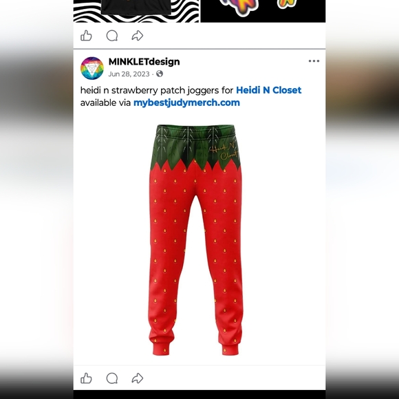 Heidi N Closet Strawberry Print Jogger Pants - Picture 9 of 9